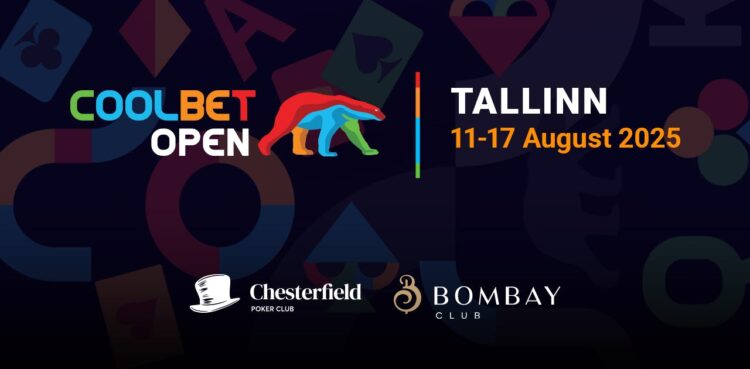 Coolbet Open Tallinnan mainos. Coolbet Open järjestetään Tallinnassa tämän vuoden elokuussa. Kuvassa on myös Coolbetin jääkarhu