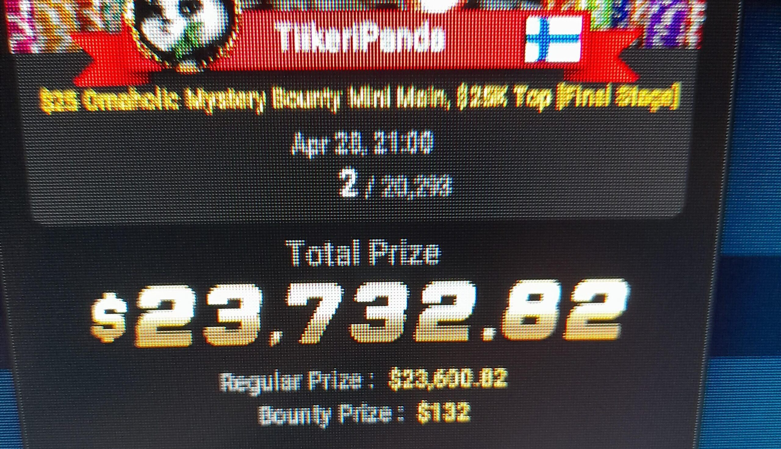 Kuvassa nettipokeri.comin blogittajan Paklun GGPokerilla voittaman nettiturnauksen voittokuva. Paklun nimimerkki onTiikeriPanda