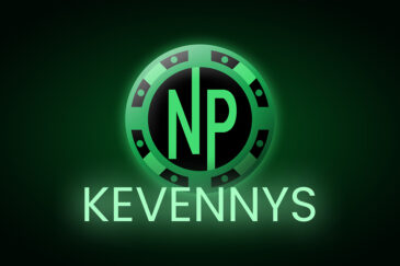 Kuvassa näkyy vihertävä pokerimerkki tummanvihreän taustan edessä. Merkin keskellä on kirjaimet NP ja pokerimerkin edessä lukee kevennys.