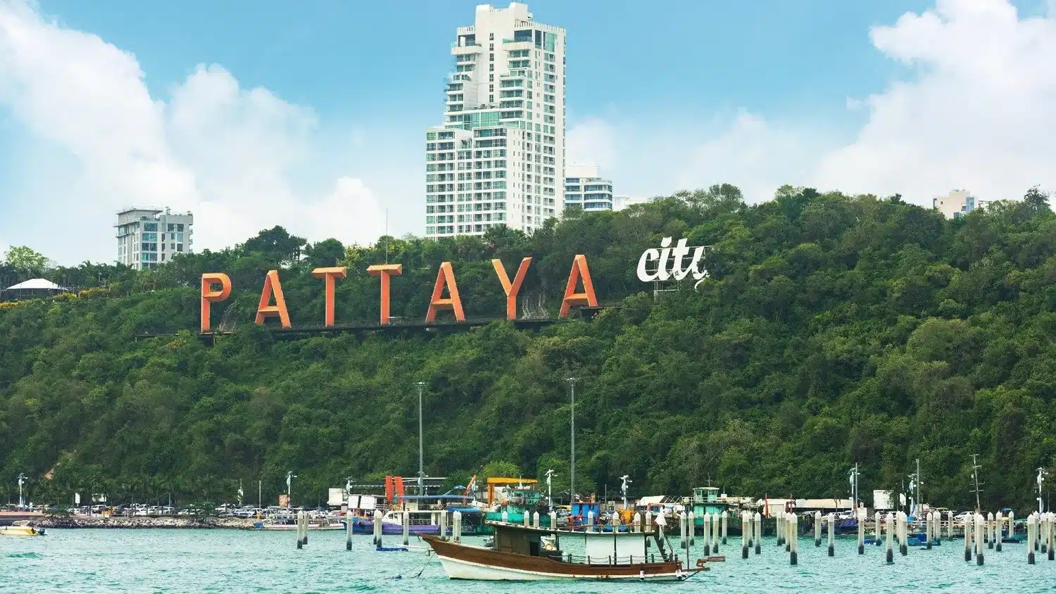 Rantamaisema Thaimaan Pattayalta.