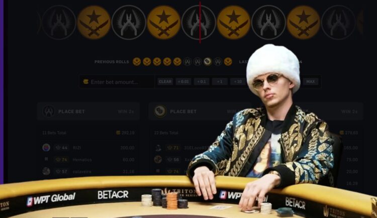 Ossi Ketola istuu pokeripöydässä valkoinen turkishattu päässään ja aurinko