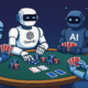 Neljä robottia istuu pokeripöydässä. Kaksi roboteista on väriltään vaalansinisiä, yksi tummansininen ja yksi valkoinen.