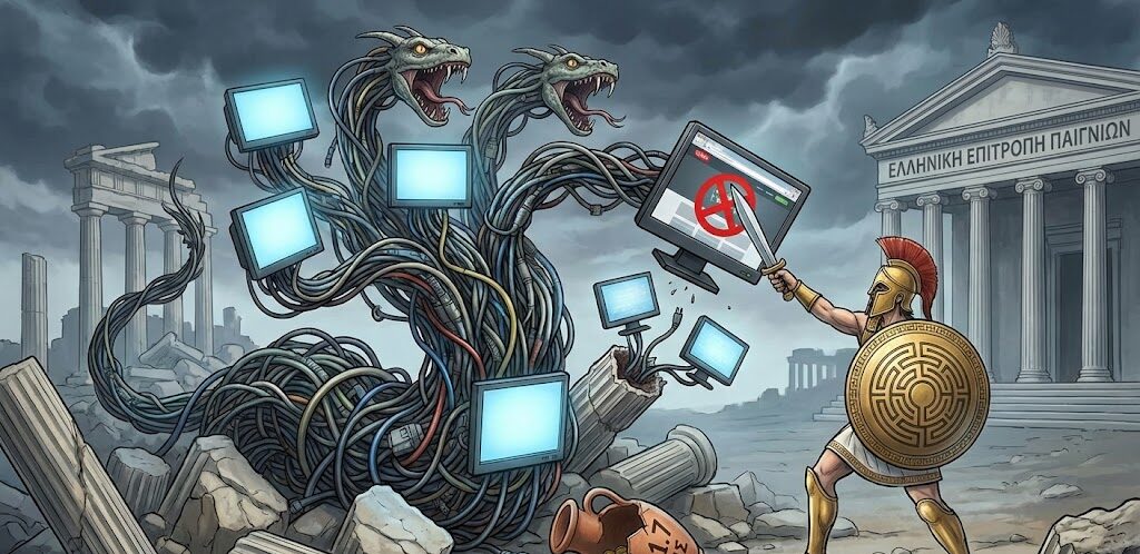 Kreikan mytologian Hydra, joka onkin tietokone. Hydraa vastaan taistelee antiikin kreikan sotilas.