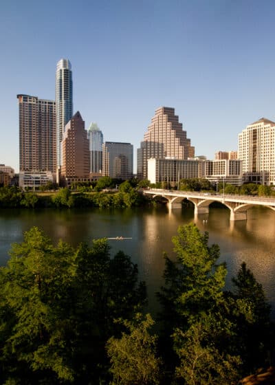 Teksasin osavaltion Austinin kaupungin siluetti