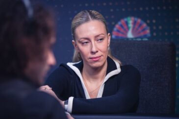 Linda Lahdenpää Banco Casinolla pelaamassa pokeria