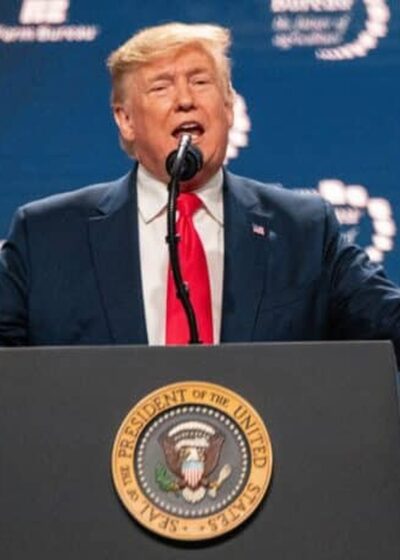 U.S. President Donald Trump at the 101st American Farm Bureau Federation (AFBF) Annual Convention and Trade Show on Jan 19, 2020, in Austin, TX.