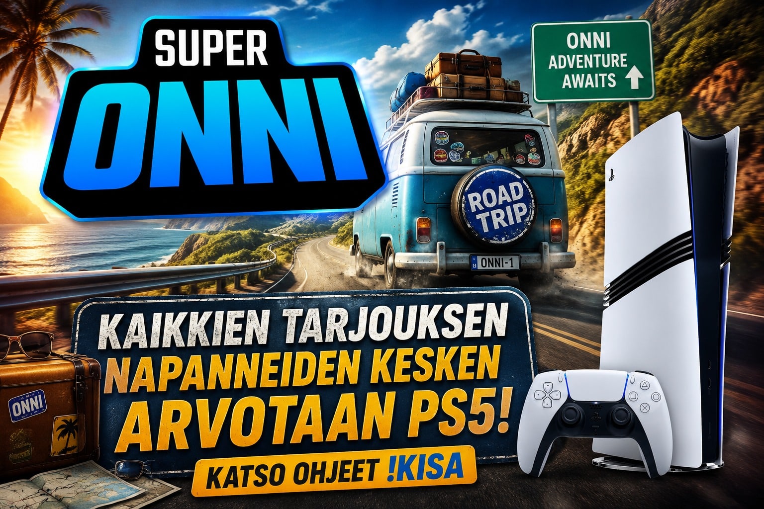 PlayStation 5 -konsoli ja ohjain, Super Onni Roadtrip -arvonnan päävoitto